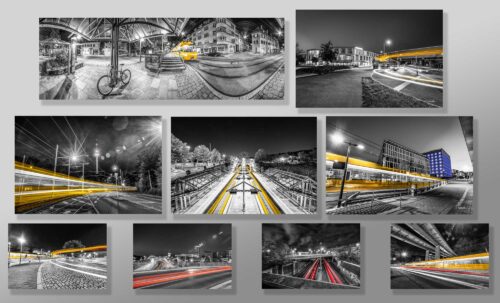Bilder Set Stuttgart - At the Speed of Light - Hochwertige Wandbilder